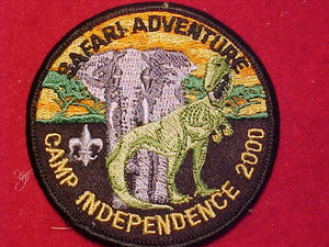 INDEPENDENCE CAMP PATCH, 2000, SAFARI ADVENTURE