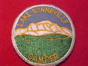 LAKE BONNEVILLE CAMP PATCH, CAMPER, CIRCA 1952