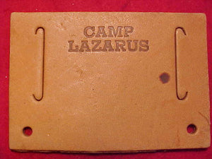 LAZARUS CAMP BELT PATCH, LEATHER