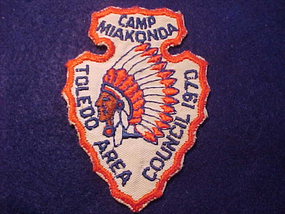 MIAKONDA CAMP PATCH, 1970, TOLEDO AREA COUNCIL