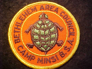 MINSI CAMP PATCH, BETHLEHEM AREA COUNCIL, B.S.A.