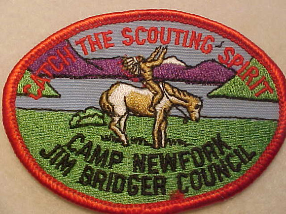 NEWFORK CAMP PATCH, JIM BRIDGER COUNCIL, OVAL