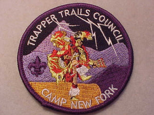 NEW FORK CAMP PATCH, TRAPPER TRAILS COUNCIL