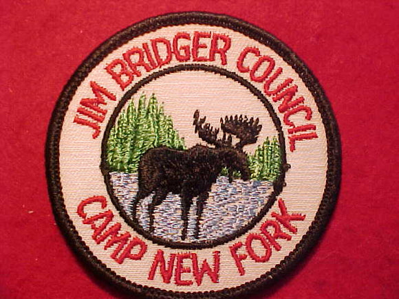 NEW FORK CAMP PATCH, 1960'S, JIM BRIDGER COUNCIL