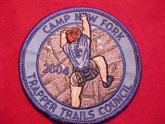 NEW FORK CAMP PATCH, 2004, TRAPPER TRAILS COUNCIL