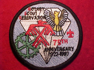 ROTARY SCOUT RESV. PATCH, 1922-1997, 75TH ANNIV.