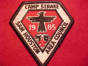 STRAKE CAMP PATCH, 1985, SAM HOUSTON AREA COUNCIL