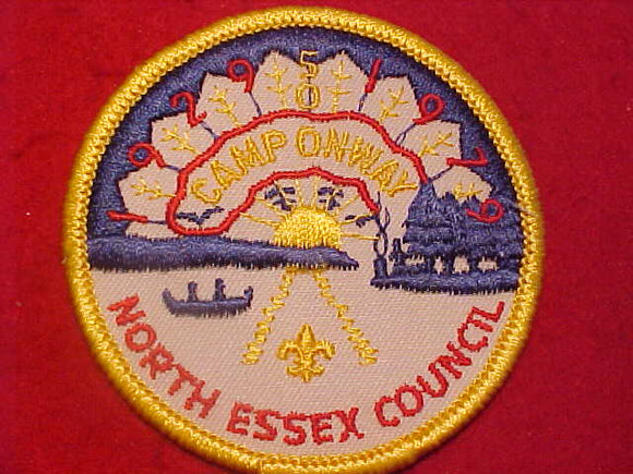 ONWAY CAMP PATCH, 1929-1979, NORTH ESSEX COUNCIL