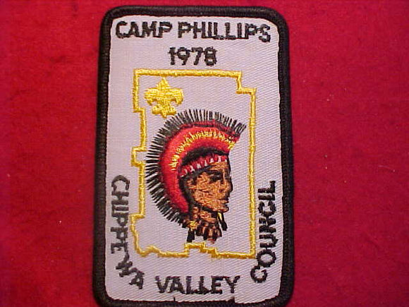 PHILLIPS CAMP PATCH, 1978, CHIPPEWA VALLEY COUNCIL