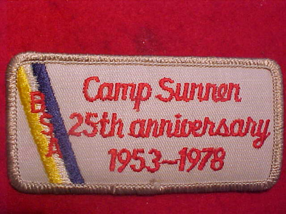 SUNNEN CAMP PATCH, 1953-1978, 25TH ANNIV.
