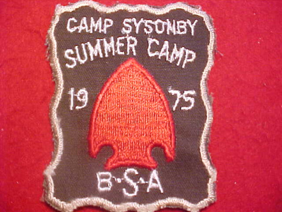 SYSONBY CAMP PATCH, 1975 SUMMER CAMP