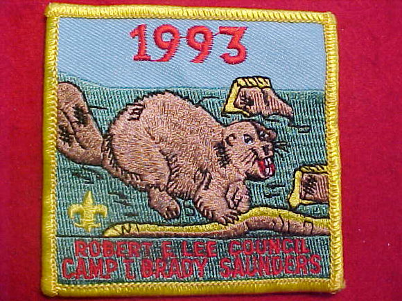 T. BRADY SAUNDERS CAMP PATCH, 1993, ROBERT E. LEE COUNCIL