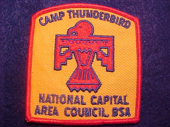 THUNDERBIRD CAMP PATCH, 1960'S, NATIONAL CAPITAL AREA COUNCIL