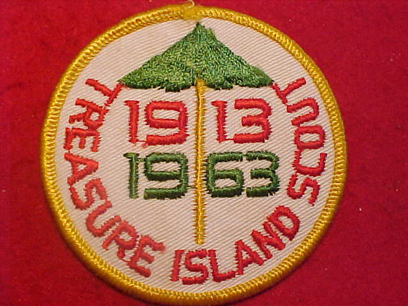 TREASURE ISLAND CAMP PATCH, 1913-1963