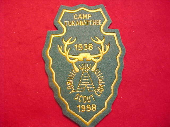 TUKATATCHEE CAMP PATCH, , 1938-1998, EMBROIDERED ON FELT