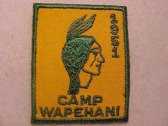 WAPEHANI CAMP PATCH, 1951