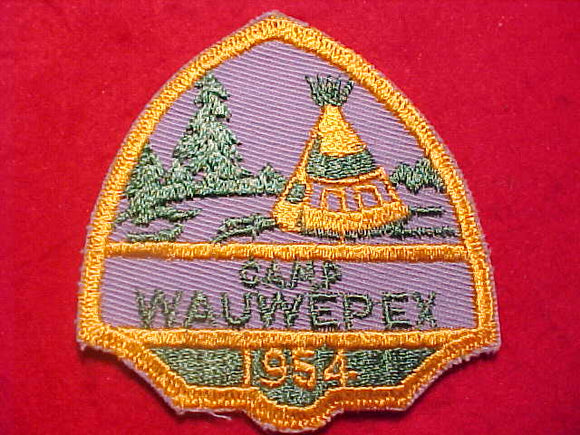 WAUWEPEX CAMP PATCH, 1954