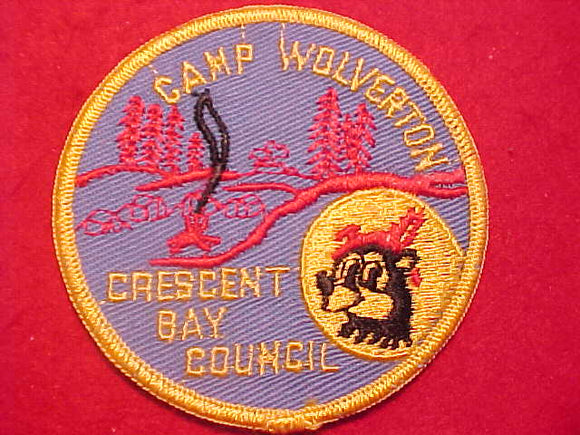 WOLVERTON CAMP PATCH, 1960'S, CRESCENT BAY COUNCIL