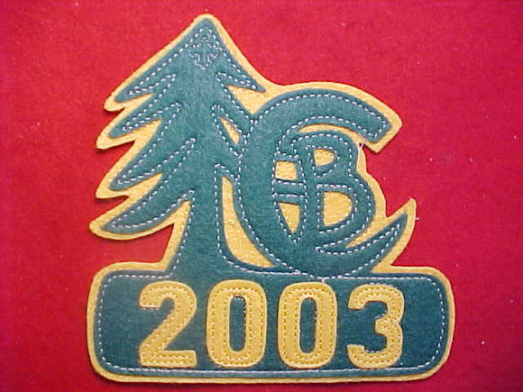 BARSTOW CAMP JACKET PATCH, 2003, FELT ON FELT