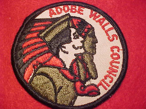 ADOBE WALLS COUNCIL PATCH, 3" ROUND, CB