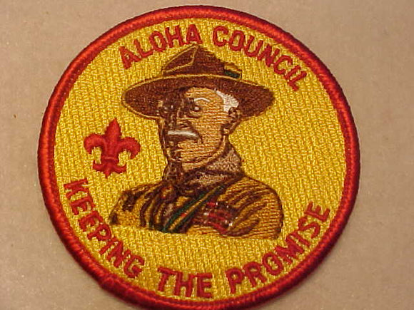 ALOHA COUNCIL PATCH, KEEPING THE PROMISE, B-P