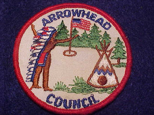 ARROWHEAD AREA COUNCIL PATCH, 3" ROUND, CB
