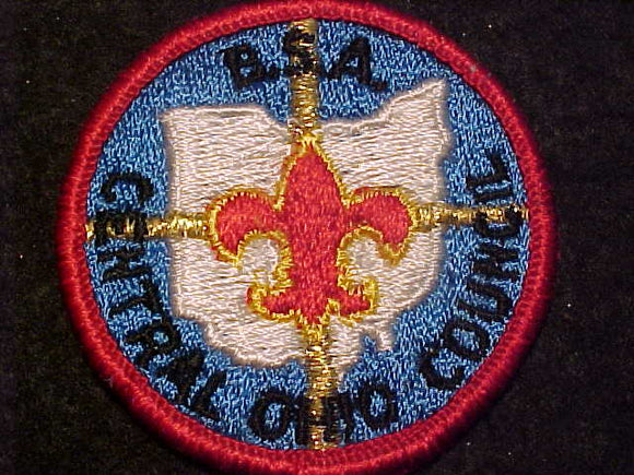 CENTRAL OHIO COUNCIL  PATCH, FULLY EMBROIDERED, 2.5