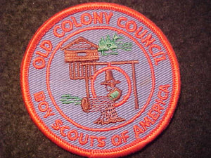 OLD COLONY COUNCIL, 3" ROUND, CB, BLUE BKGR., MINT