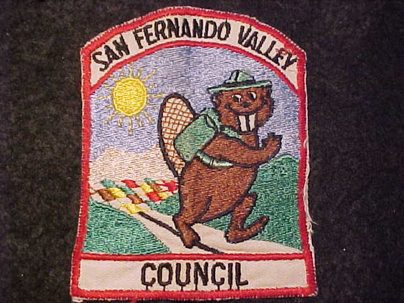 SAN FERNANDO VALLEY COUNCIL PATCH, 1950'S, DOME SHAPE, USED