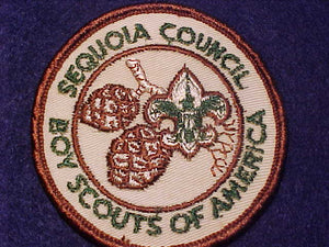 SEQUOIA COUNCIL PATCH, EAGLE IN FDL, 3" ROUND