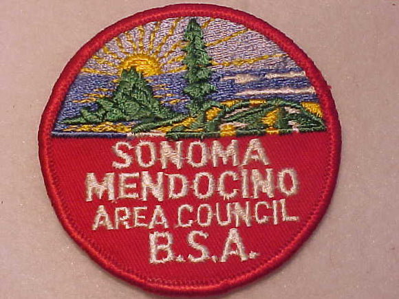 SONOMA MENDOCINO AREA COUNCIL PATCH, B.S.A., CB