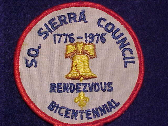 SOUTHERN SIERRA COUNCIL PATCH, 1776-1976, RENDEZVOUS BICENTENNIAL