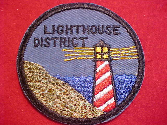 LIGHTHOUSE DISTRICT, DK. BLUE TWILL, ROLLED BDR.