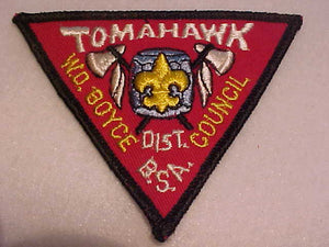 TOMAHAWK DISTRICT, W. D. BOYCE COUNCIL, USED