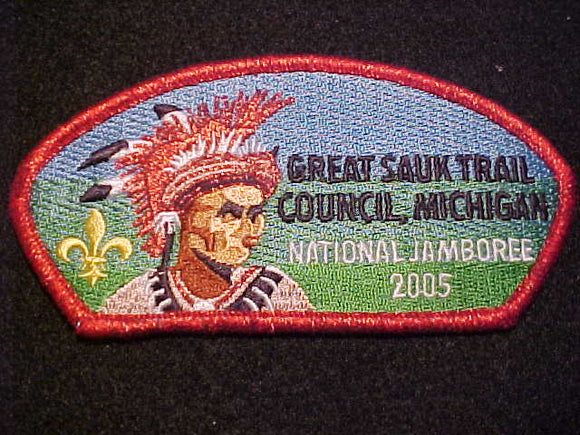 2005 NJ, GREAT SAUK TRAIL COUNCIL, RED MYLAR BDR.