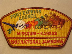 1993 NJ PATCH, PONY EXPRESS COUNCIL, MISSOURI-KANSAS