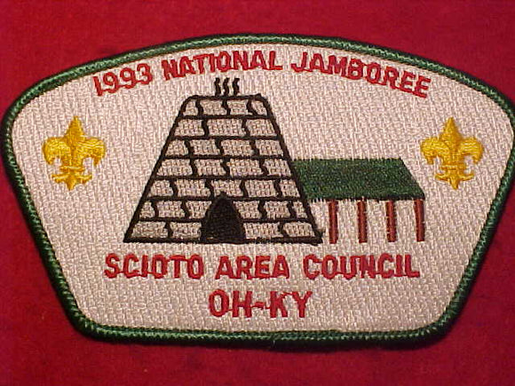 1993 NJ PATCH, SCIOTO AREA COUNCIL, OH-KY, GREEN BDR.