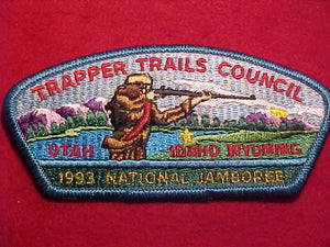 1993 NJ PATCH, TRAPPER TRAILS COUNCIL, UTAH - IDAHO - WYOMING