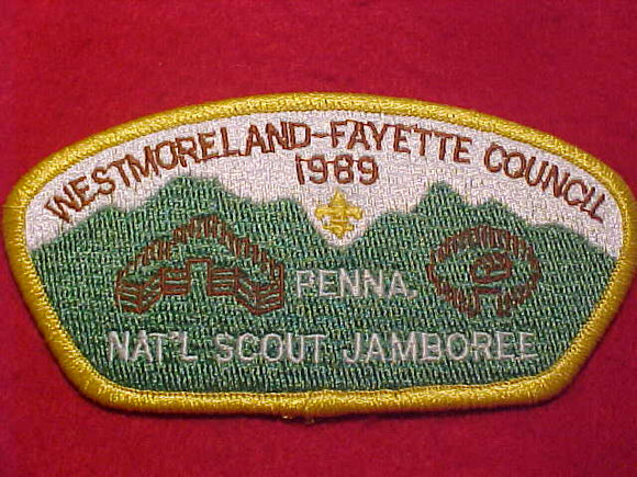 1989 NJ PATCH, WESTMORELAND-FAYETTE COUNCIL, PENNA.