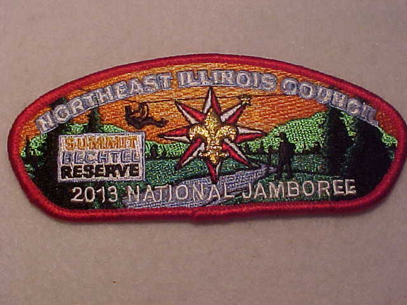 2013 NJ PATCH, NORTHEAST ILLINOIS COUNCIL, RED BDR.