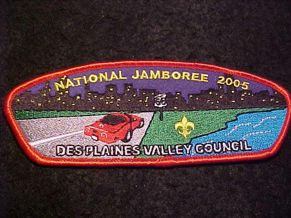 2005 NJ PATCH, DES PLAINES VALLEY COUNCIL, RED BDR.