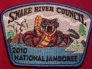 2010 NJ PATCH, SNAKE RIVER COUNCIL, OVERSIZED (3" TALL)