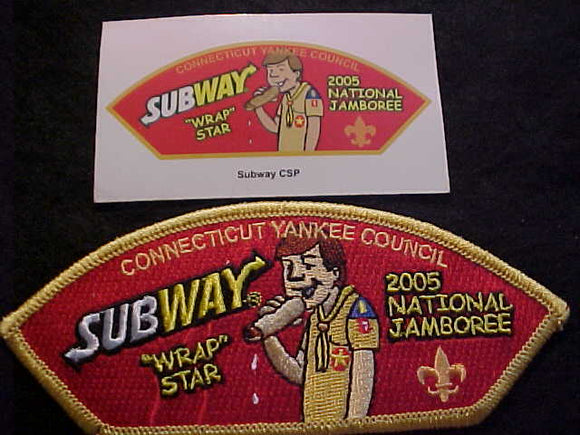 2005 NJ PATCH, CONNECTICUT YANKEE COUNCIL, SUBWAY 