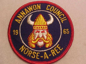NORSE-A-REE PATCH, 1965, ANNAWON COUNCIL