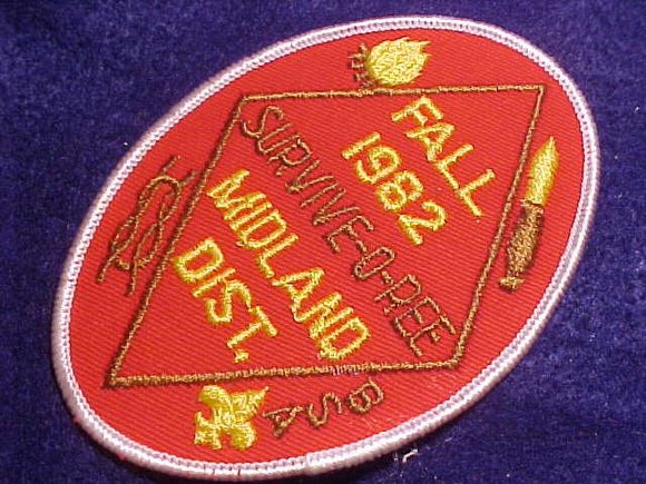 SURVIVE-O-REE PATCH, FALL 1982, MIDLAND DISTRICT