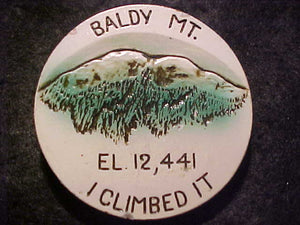 PHILMONT N/C SLIDE, PLASTER, "BALDY MT. EL. 12,441 I CLIMBED IT"