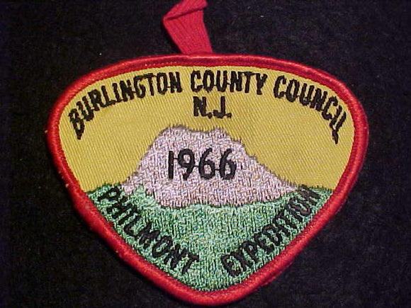 PHILMONT PATCH, 1966, PHILMONT EXPEDITION CONTIGENT, BURLINGTON COUNTY COUNCIL
