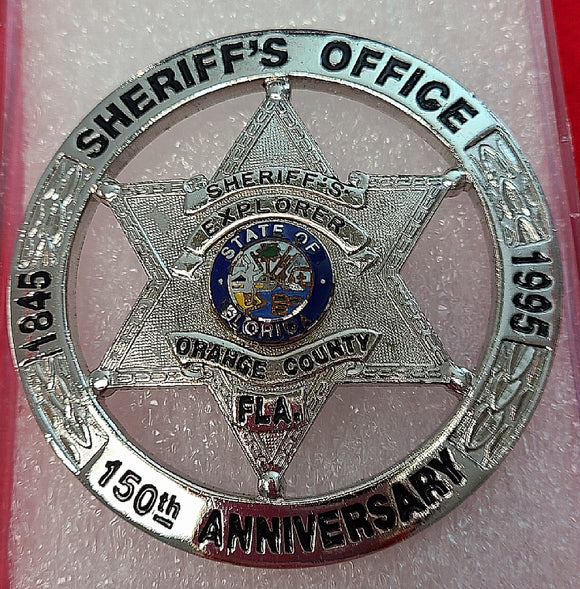 BADGE, ORANGE COUNTY, FLORIDA SHERIFF'S OFFICE EXPLORER, 1845-1995
