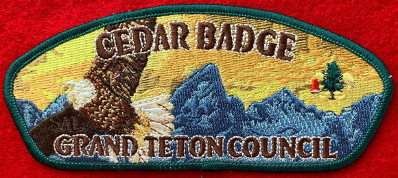 Grand Teton Council Cedar Badge Commerative CSP SA-236. Mint Condition.