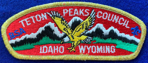 Teton Peaks Council CSP SA-4. Gold Mylar Border. Mint Condition.